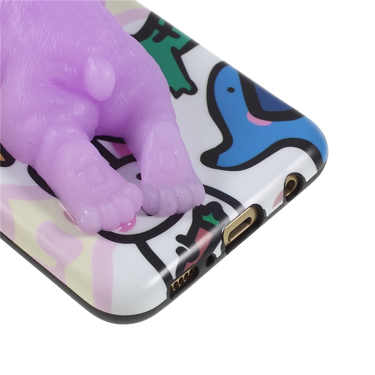 Caixa Macia Do Telefone Da Boneca TPU Do Silicone 3D Mole Para A Galáxia S10e De Samsung - Boneca Roxa-4