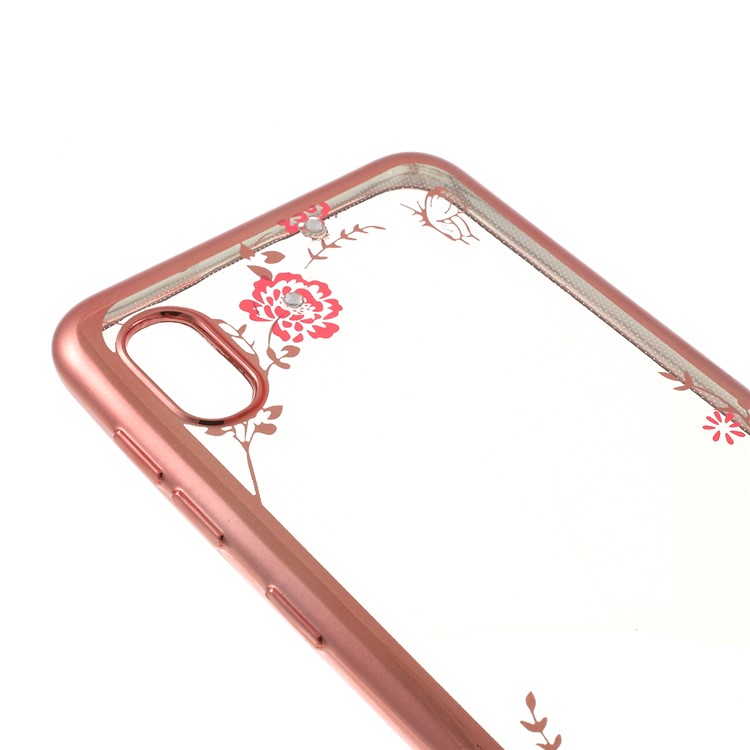 Electroplated Rhinestone TPU Case for Samsung Galaxy A10 - Rose Gold-4