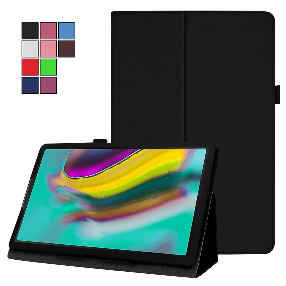 Litchi Texture Leather Stand Protective Case for Samsung Galaxy Tab A 10.1 (2019) SM-T515 - Black-8