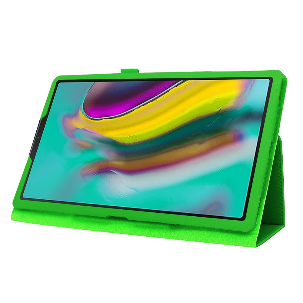 Litchi Texture Leather Stand Protective Case for Samsung Galaxy Tab A 10.1 (2019) SM-T515 - Green-4