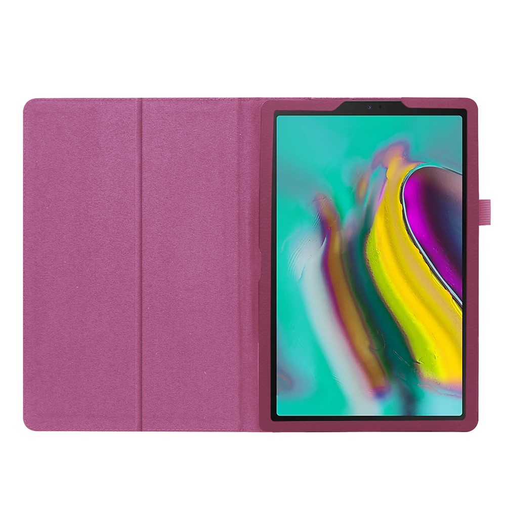 Litchi Texture Leather Stand Protective Case for Samsung Galaxy Tab A 10.1 (2019) SM-T515 - Purple-2