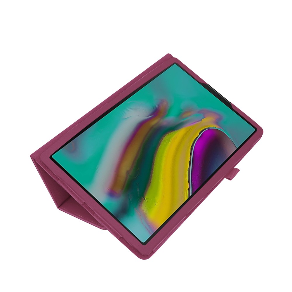 Litchi Texture Leather Stand Protective Case for Samsung Galaxy Tab A 10.1 (2019) SM-T515 - Purple-3