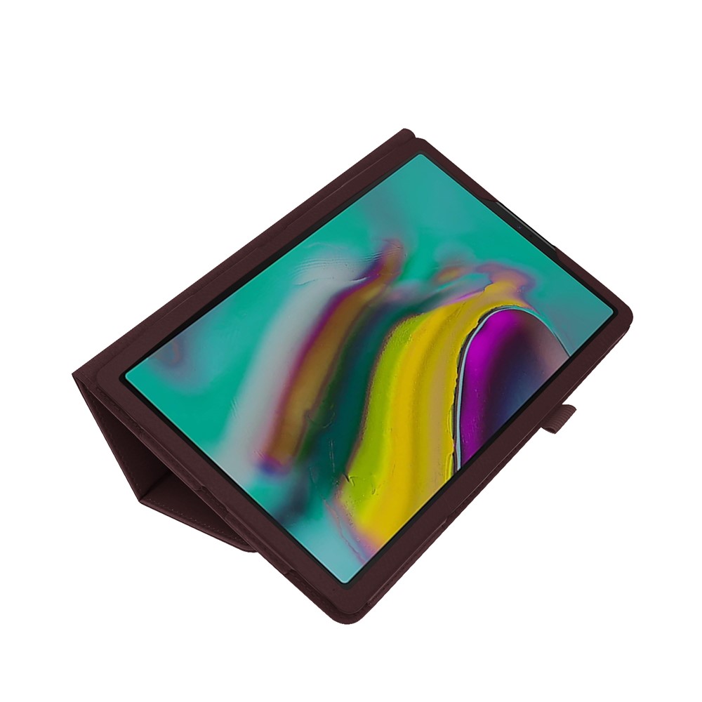 Litchi Texture Leather Stand Protective Case for Samsung Galaxy Tab A 10.1 (2019) SM-T515 - Coffee-3