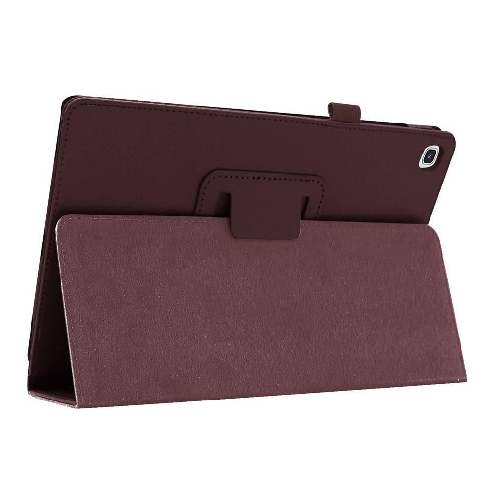 Litchi Texture Leather Stand Protective Case for Samsung Galaxy Tab A 10.1 (2019) SM-T515 - Coffee-5