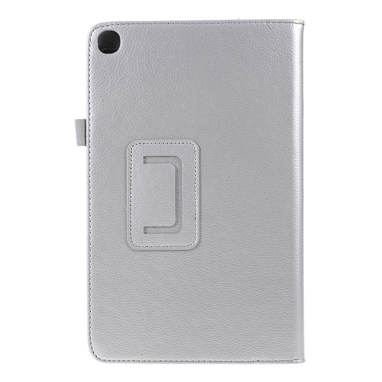 Litchi Texture Leather Stand Protective Case for Samsung Galaxy Tab A 10.1 (2019) SM-T515 - Silver-2