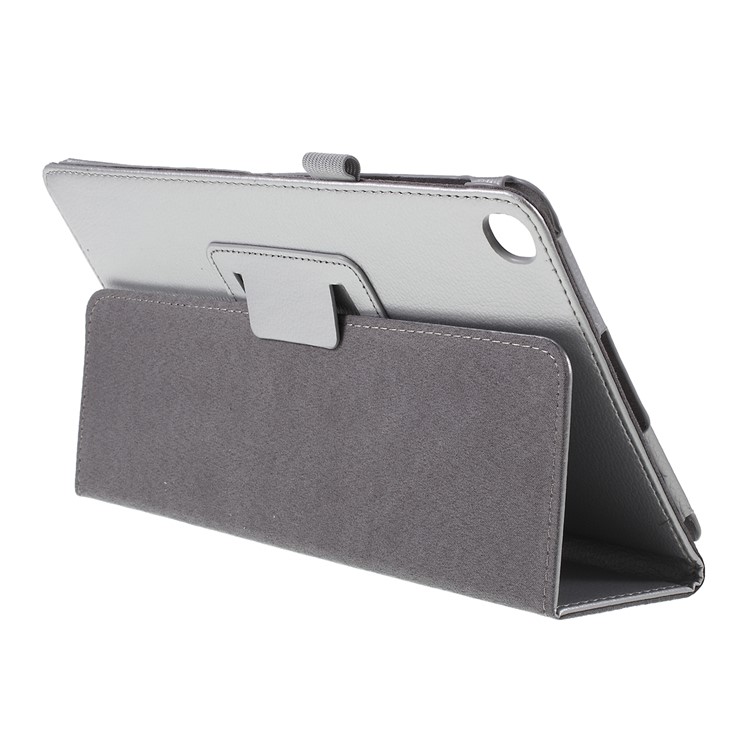 Litchi Texture Leather Stand Protective Case for Samsung Galaxy Tab A 10.1 (2019) SM-T515 - Silver-6