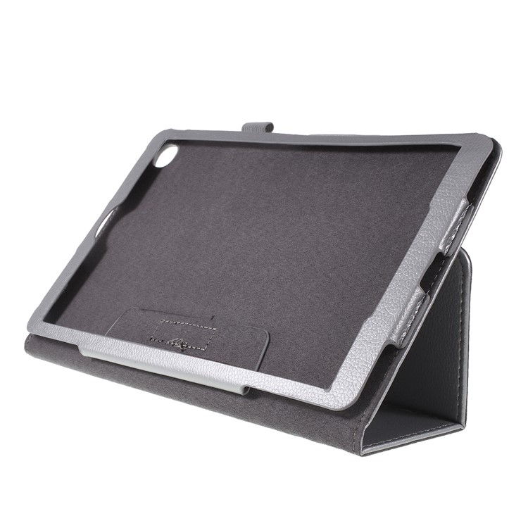 Litchi Texture Leather Stand Protective Case for Samsung Galaxy Tab A 10.1 (2019) SM-T515 - Silver-7