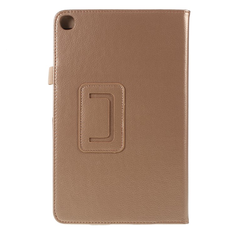 Litchi Texture Leather Stand Protective Case for Samsung Galaxy Tab A 10.1 (2019) SM-T515 - Light Yellow-2