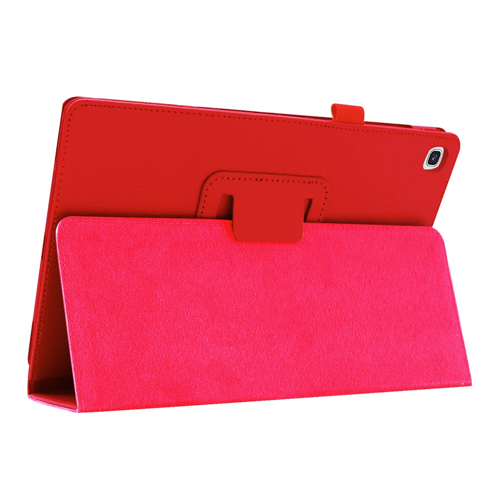 Litchi Texture Leather Stand Protective Case for Samsung Galaxy Tab S5e SM-T720 - Red-5