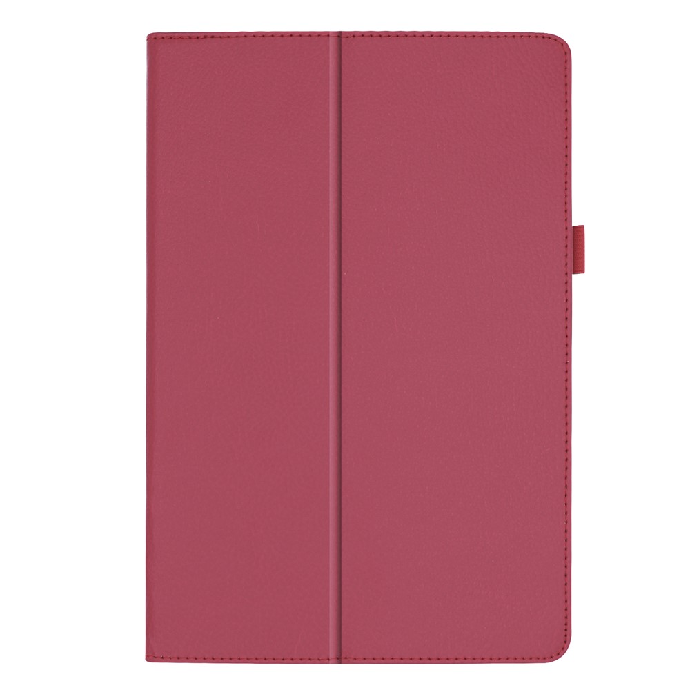 Lichia Textura Couro Stand Estojo Protetor Para Samsung Galaxy Tab S5e SM-T720 - Rosa-6
