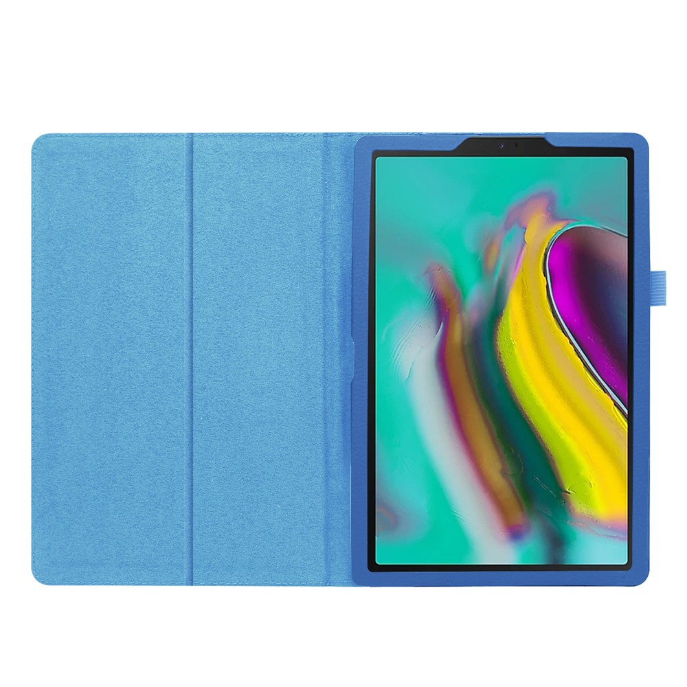 Litchi Texture Leather Stand Protective Case for Samsung Galaxy Tab S5e SM-T720 - Baby Blue-2
