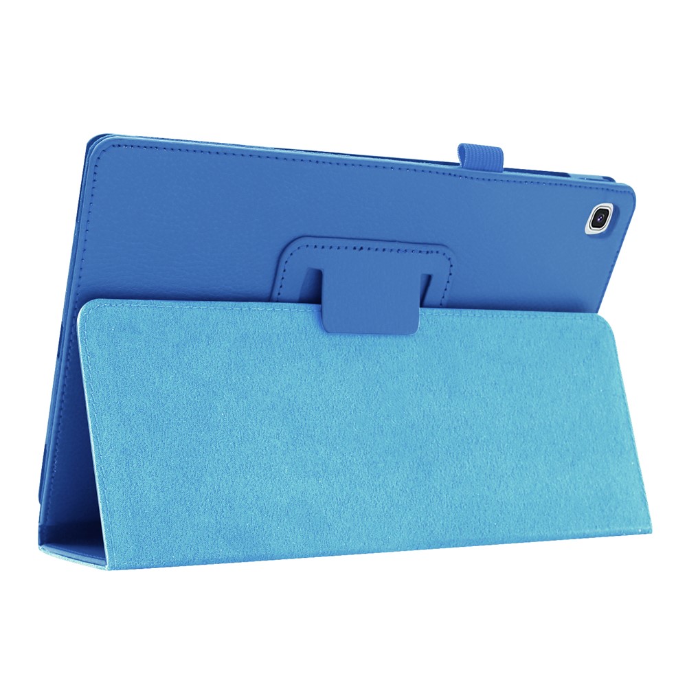 Litchi Texture Leather Stand Protective Case for Samsung Galaxy Tab S5e SM-T720 - Baby Blue-5