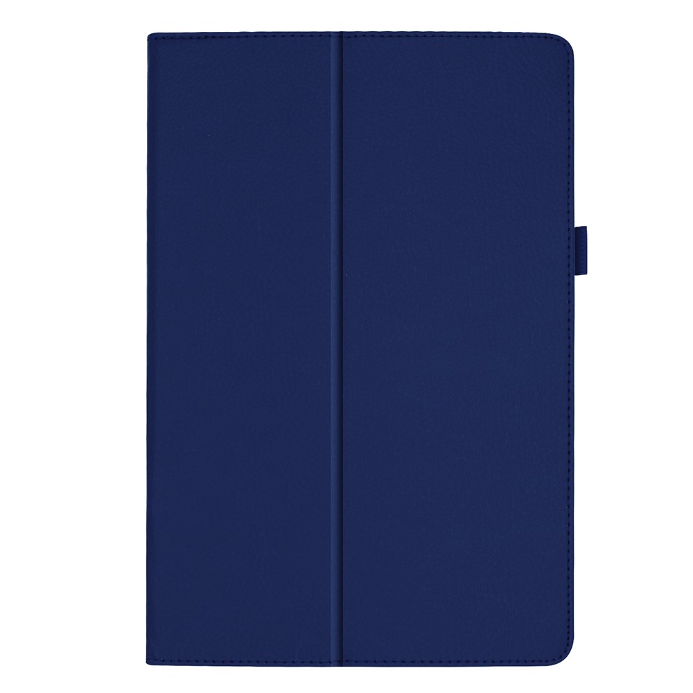 Litchi Texture Couro Stand Caixa Protetora Para Samsung Galaxy Tab S5e SM-T720 - Azul Escuro