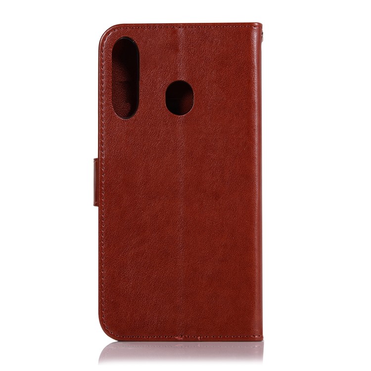 Imprint Dream Catcher Owl Leather Wallet Stand Cover for Samsung Galaxy M30 - Brown-3