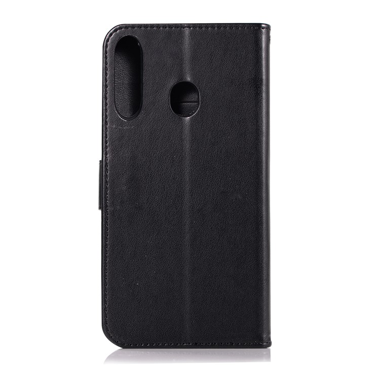 Imprint Dream Catcher Owl Leather Wallet Stand Cover for Samsung Galaxy M30 - Black-3