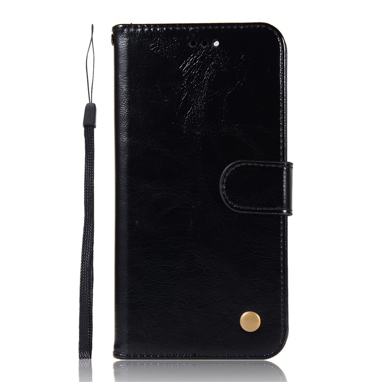 Premium Vintage Leather Wallet Case for Samsung Galaxy M30 - Black-3