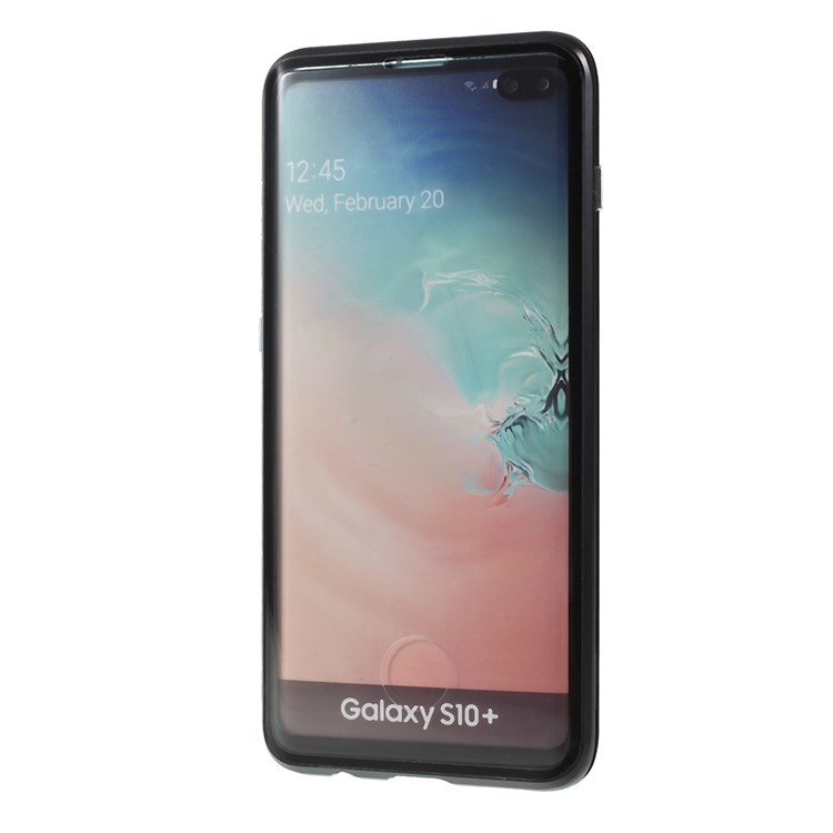 Magnetic Adsorption Glass + Metal Full Protection Phone Case for Samsung Galaxy S10 Plus - Black-5