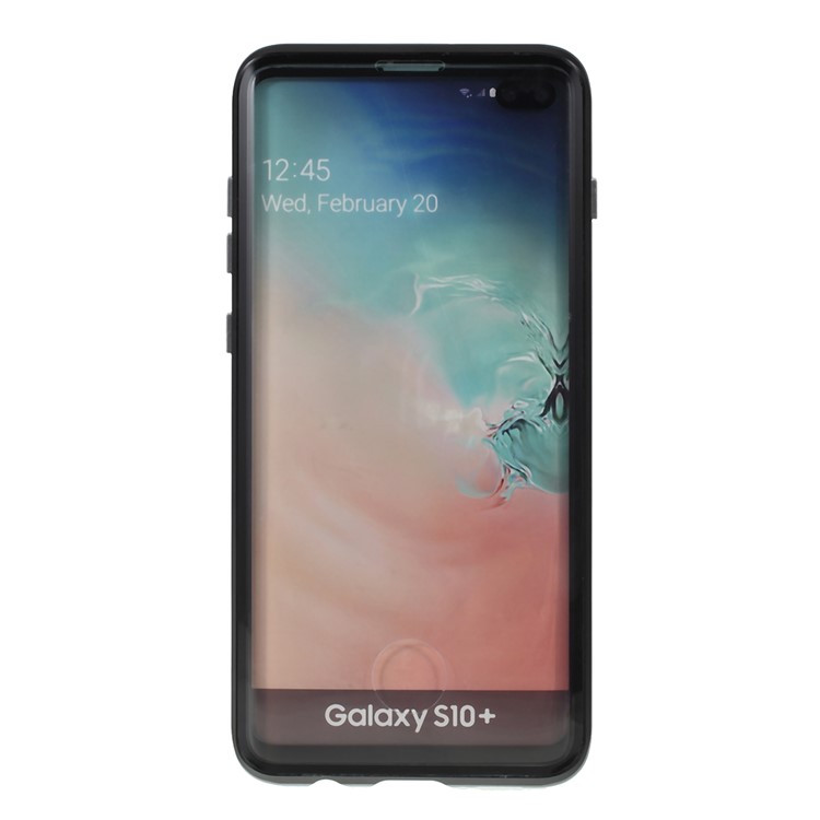Magnetic Adsorption Glass + Metal Full Protection Phone Case for Samsung Galaxy S10 Plus - Black-7