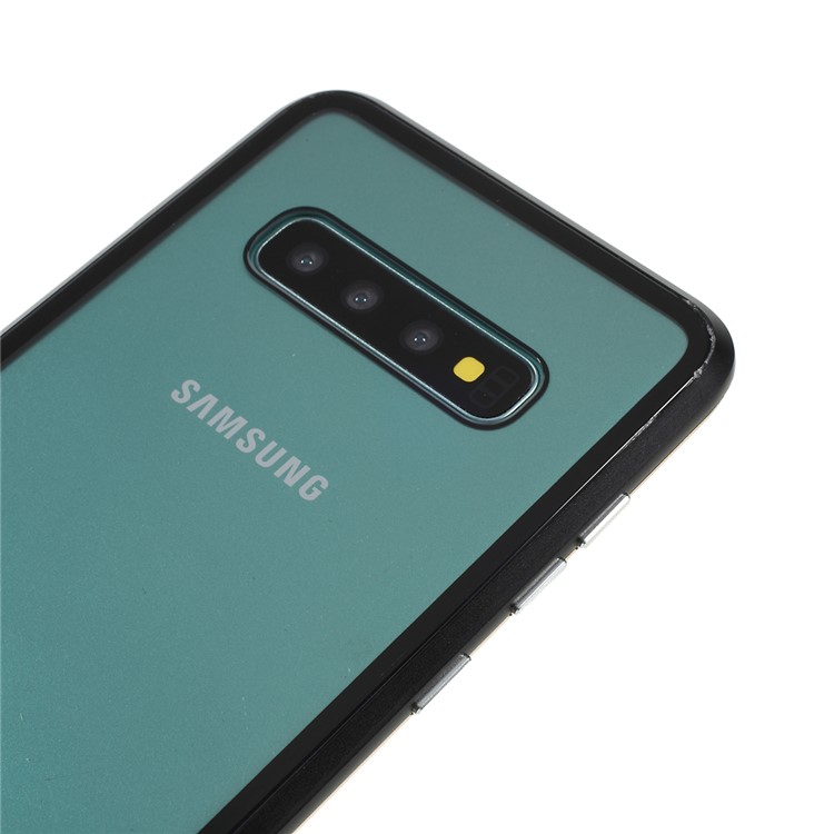 Magnetic Adsorption Glass + Metal Full Protection Phone Case for Samsung Galaxy S10 Plus - Rose Gold-6