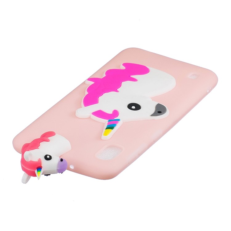 3D Pattern TPU Gel Protective Case for Samsung Galaxy A10 - Unicorn-3