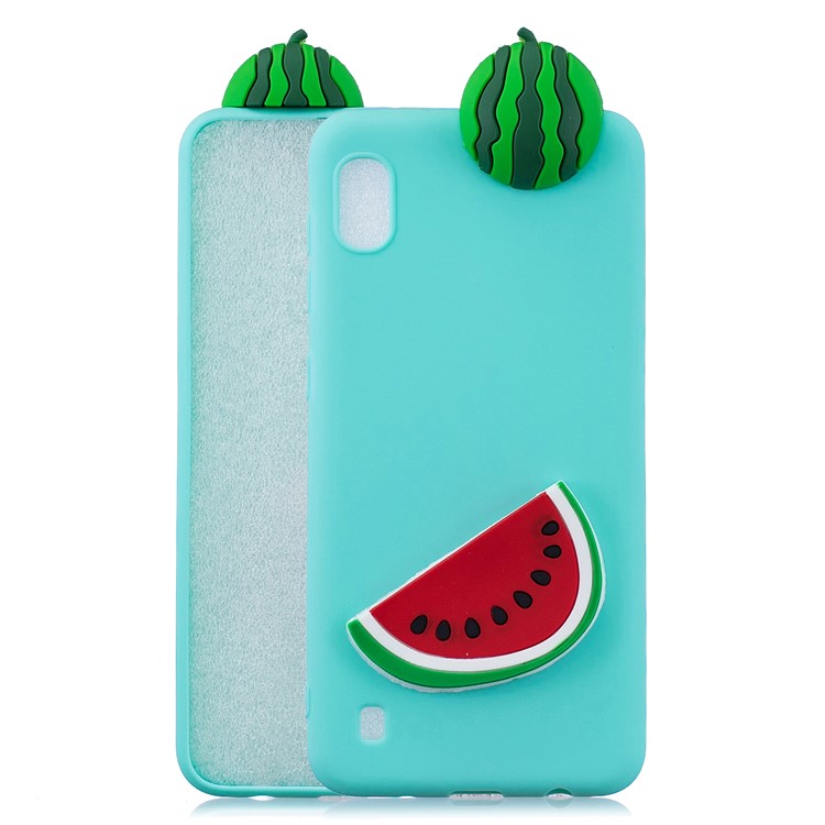 3D Pattern TPU Gel Protective Case for Samsung Galaxy A10 - Watermelon-1