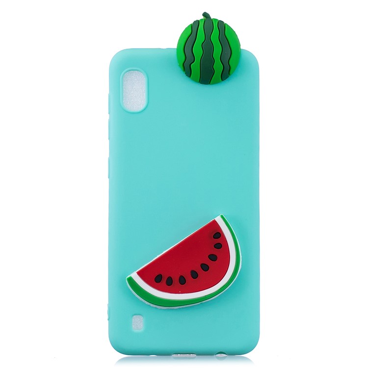 3D Pattern TPU Gel Protective Case for Samsung Galaxy A10 - Watermelon-3