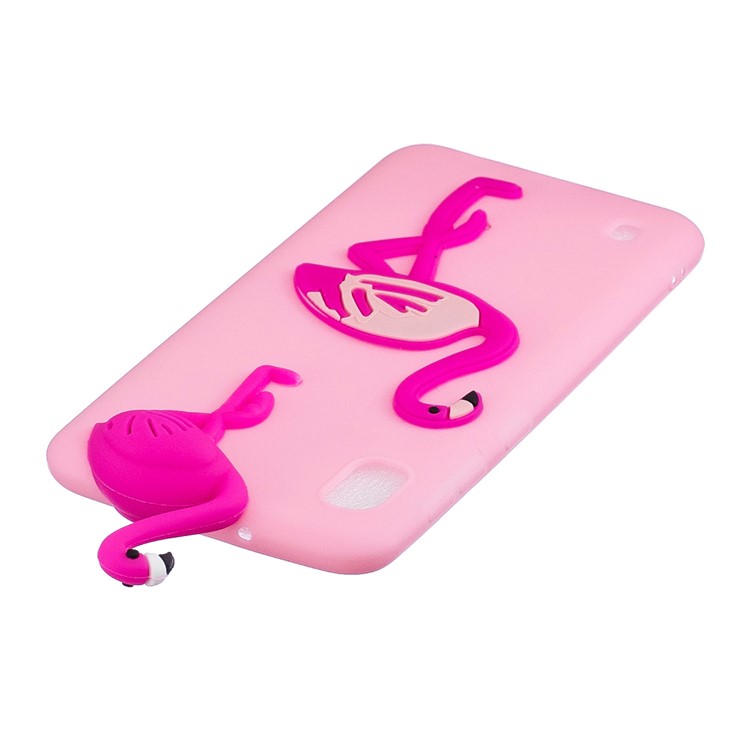 3D Pattern TPU Gel Protective Case for Samsung Galaxy A10 - Flamingo-3