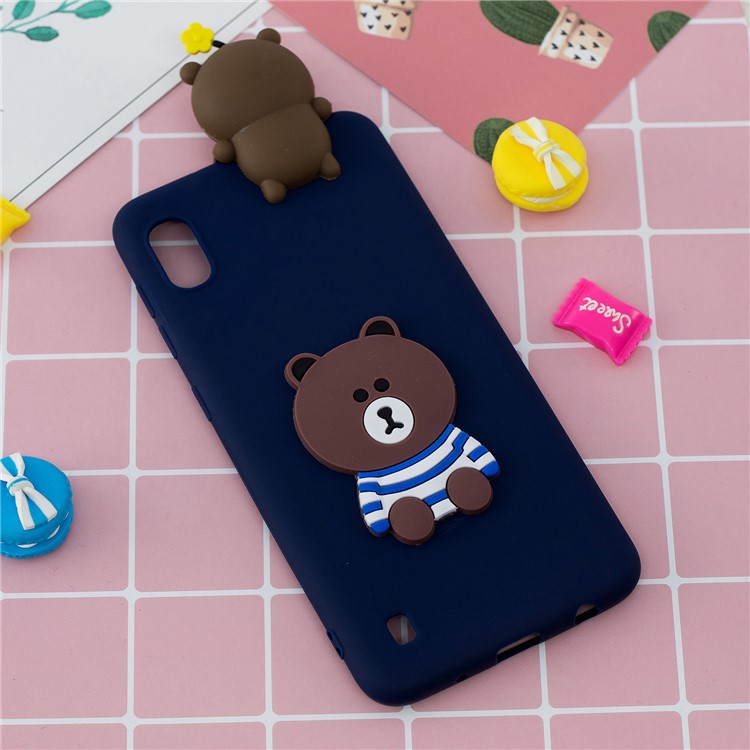 3D Pattern TPU Gel Protective Case for Samsung Galaxy A10 - Bear-6