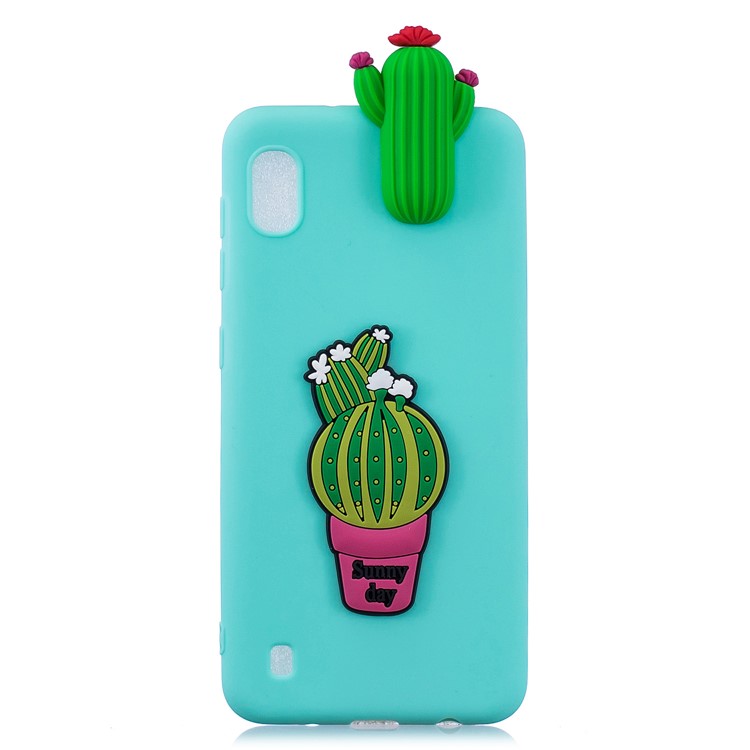3D Pattern TPU Gel Protective Case for Samsung Galaxy A10 - Cactus-4