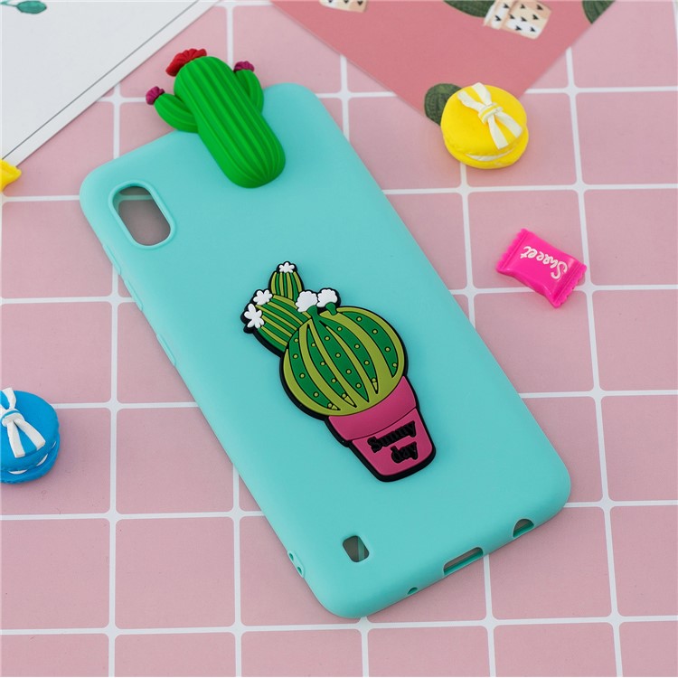 3D Pattern TPU Gel Protective Case for Samsung Galaxy A10 - Cactus-6