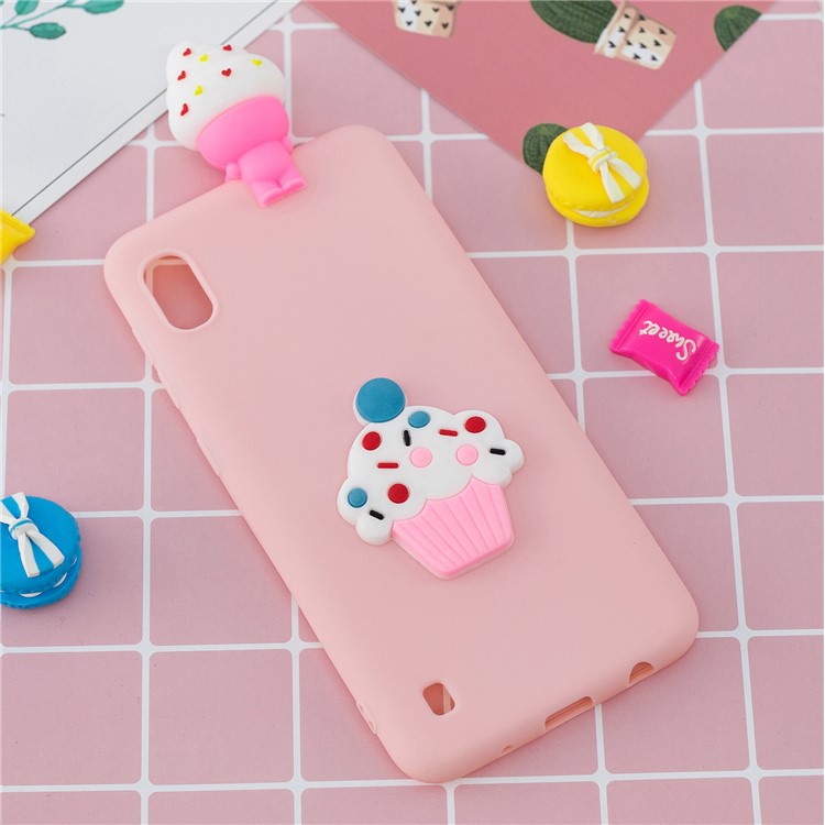 3D Pattern TPU Gel Protective Case Para Samsung Galaxy A10 - Sorvete