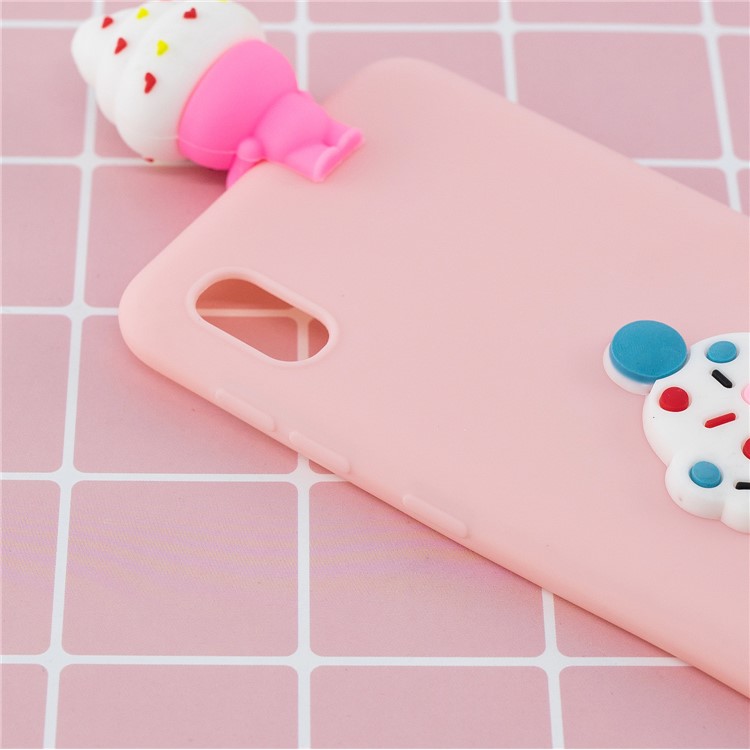 3D Pattern TPU Gel Protective Case Para Samsung Galaxy A10 - Sorvete