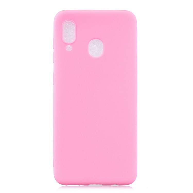 Candy Color Soft TPU Phone Case for Samsung Galaxy M20 - Deep Pink-1