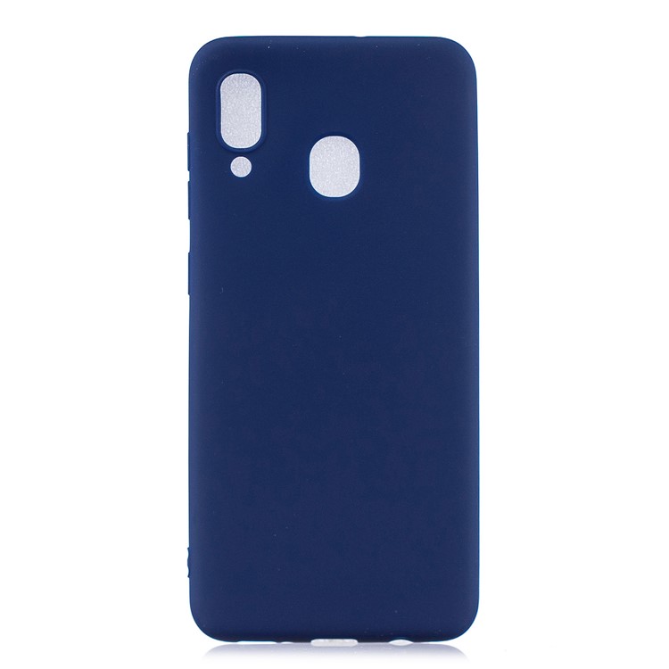 Candy Color Soft TPU Phone Case for Samsung Galaxy M20 - Dark Blue-1