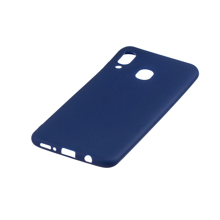 Candy Color Soft TPU Phone Case for Samsung Galaxy M20 - Dark Blue-3