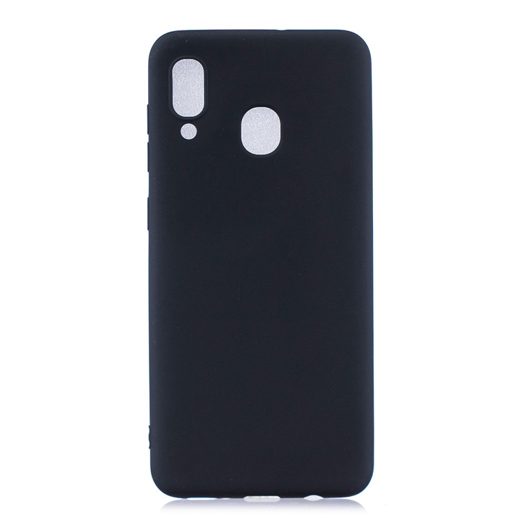 Candy Color Soft TPU Phone Case for Samsung Galaxy M20 - Black-1