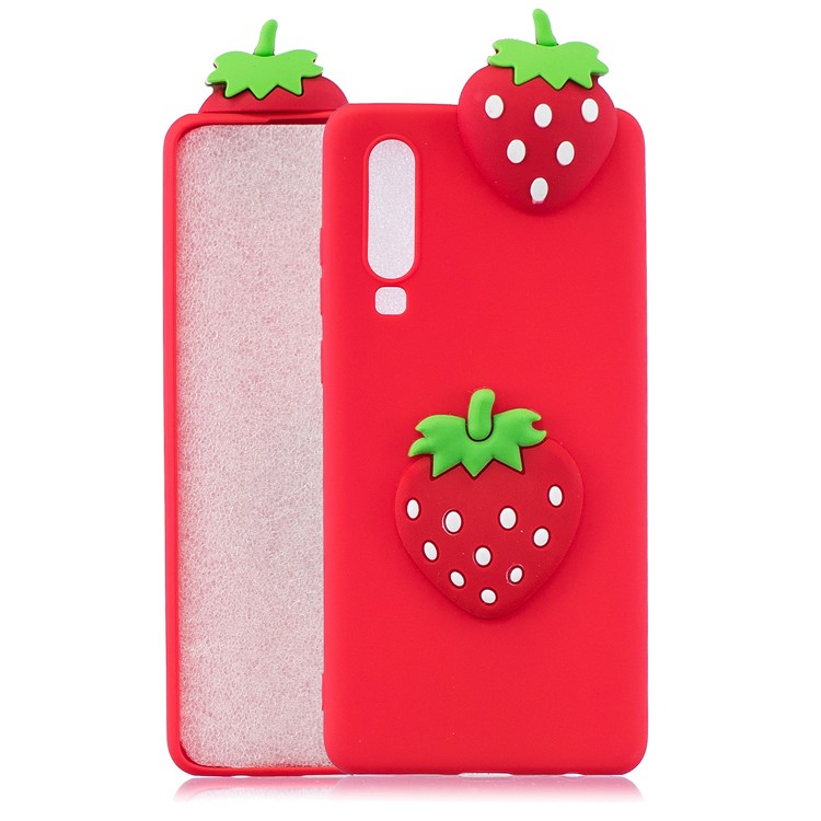 3D Pattern TPU Protective Case for Samsung Galaxy A70 - Strawberry-1