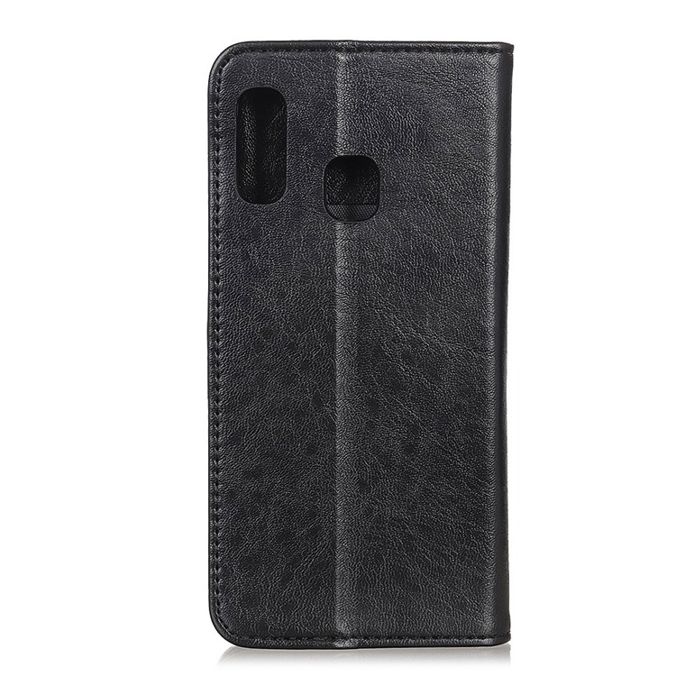Couro Louco Auto-absorvido Textura PU Capa De Couro Para Samsung Galaxy A20e - Preto-3