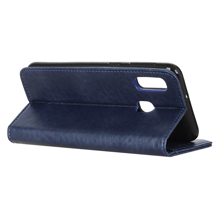 Auto-absorbed Crazy Horse Texture PU Leather Case for Samsung Galaxy A20e - Blue-6