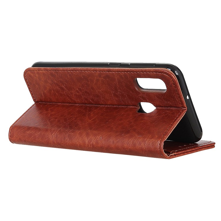 Auto-absorbed Crazy Horse Texture PU Leather Case for Samsung Galaxy A20e - Brown-3