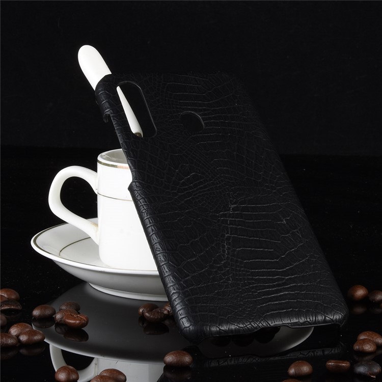 Crocodile Texture PU Leather Coated PC Back Protector Cover for Samsung Galaxy A60 - Black-4