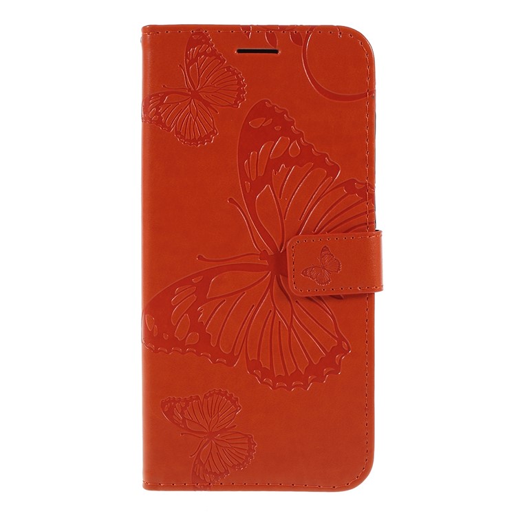 

Imprint Butterfly Flowers Leather Stand Wallet Folio Case for Samsung Galaxy A70 - Orange, Galaxy A70