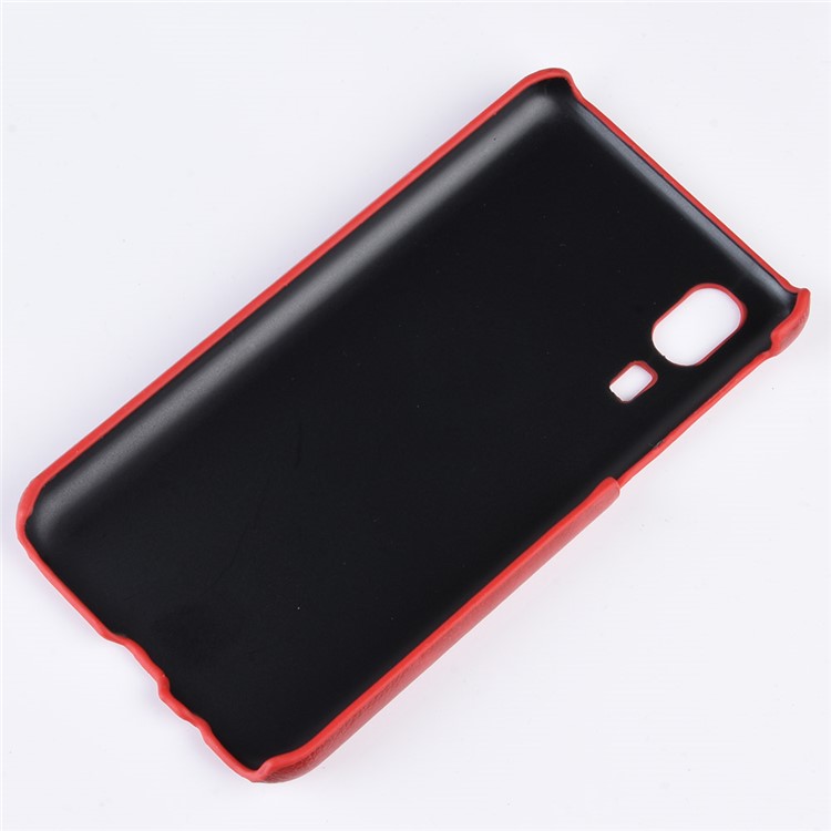 Litchi Texture PU Leather Coated Hard PC Cover Shell for Samsung Galaxy A2 Core - Red-6
