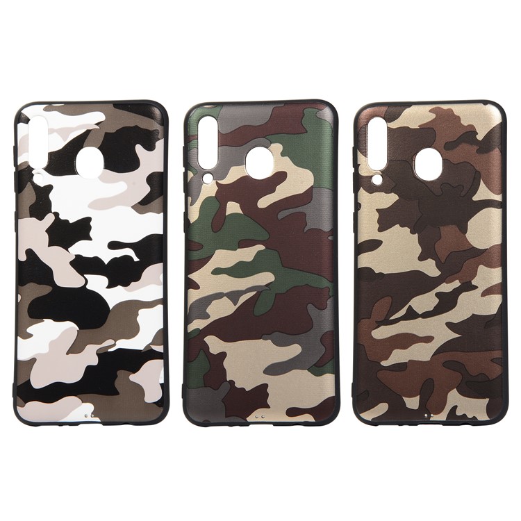 For Samsung Galaxy M30/A40s Camouflage Pattern TPU Phone Case - White-6