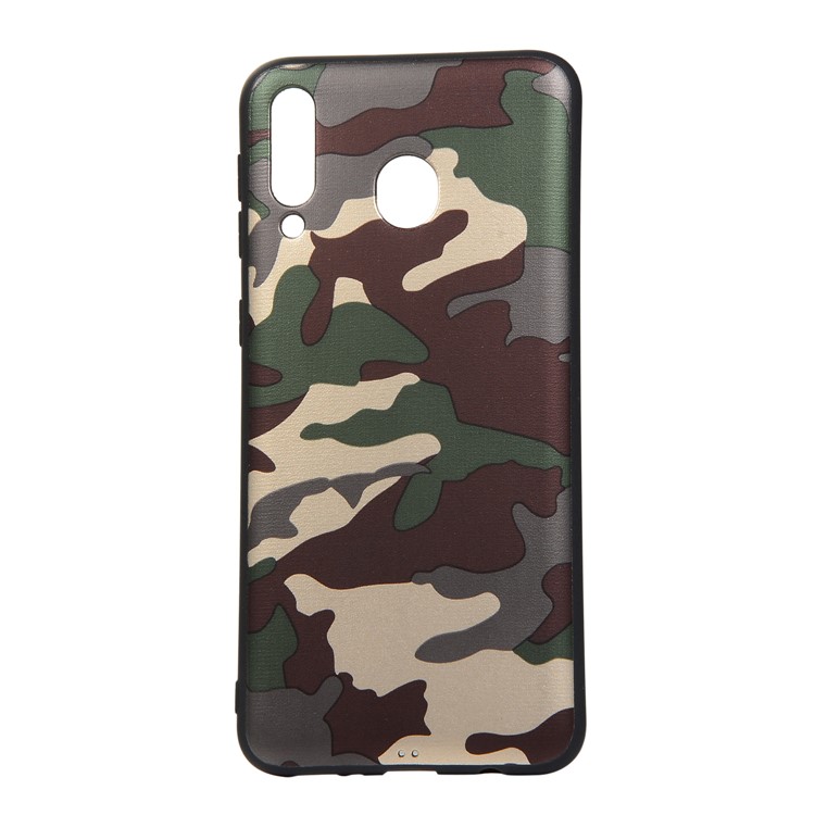 For Samsung Galaxy M30/A40s Camouflage Pattern TPU Phone Case - Green-2