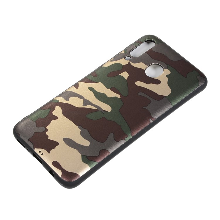 For Samsung Galaxy M30/A40s Camouflage Pattern TPU Phone Case - Green-3