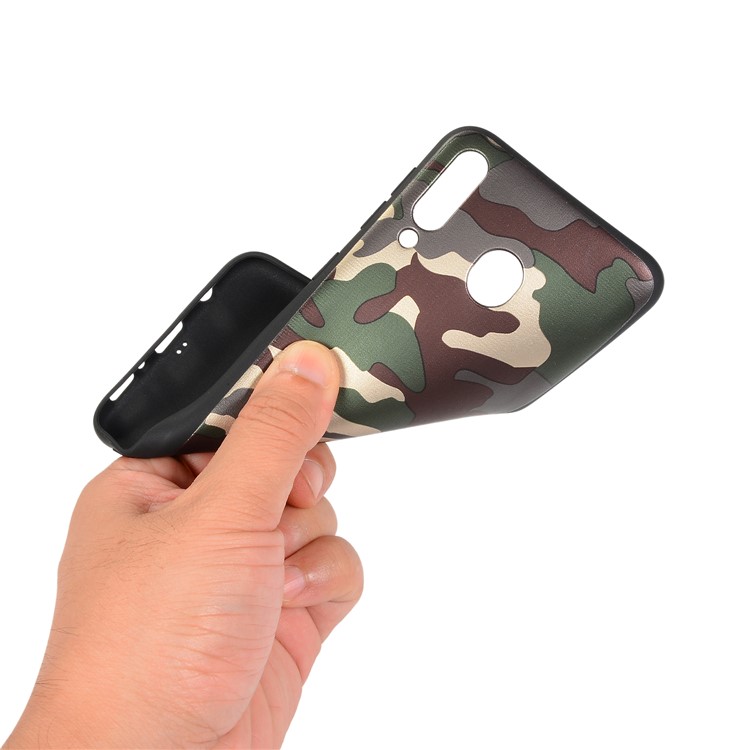 For Samsung Galaxy M30/A40s Camouflage Pattern TPU Phone Case - Green-4