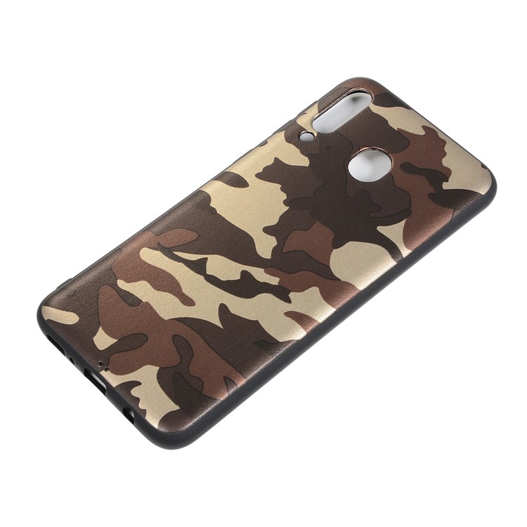 For Samsung Galaxy M30/A40s Camouflage Pattern TPU Phone Case - Brown-4