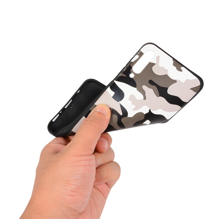 For Samsung Galaxy A50 Camouflage Pattern TPU Cover Phone Case - White-4