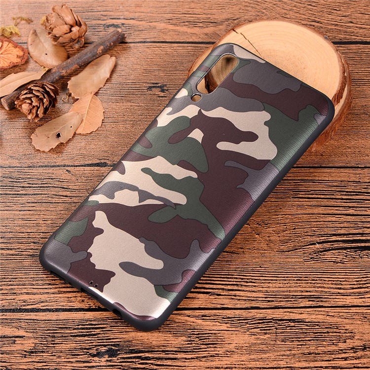 For Samsung Galaxy A50/A50s/A30s Camouflage Pattern TPU Cover Phone Case - Green-5